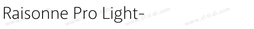 Raisonne Pro Light字体转换